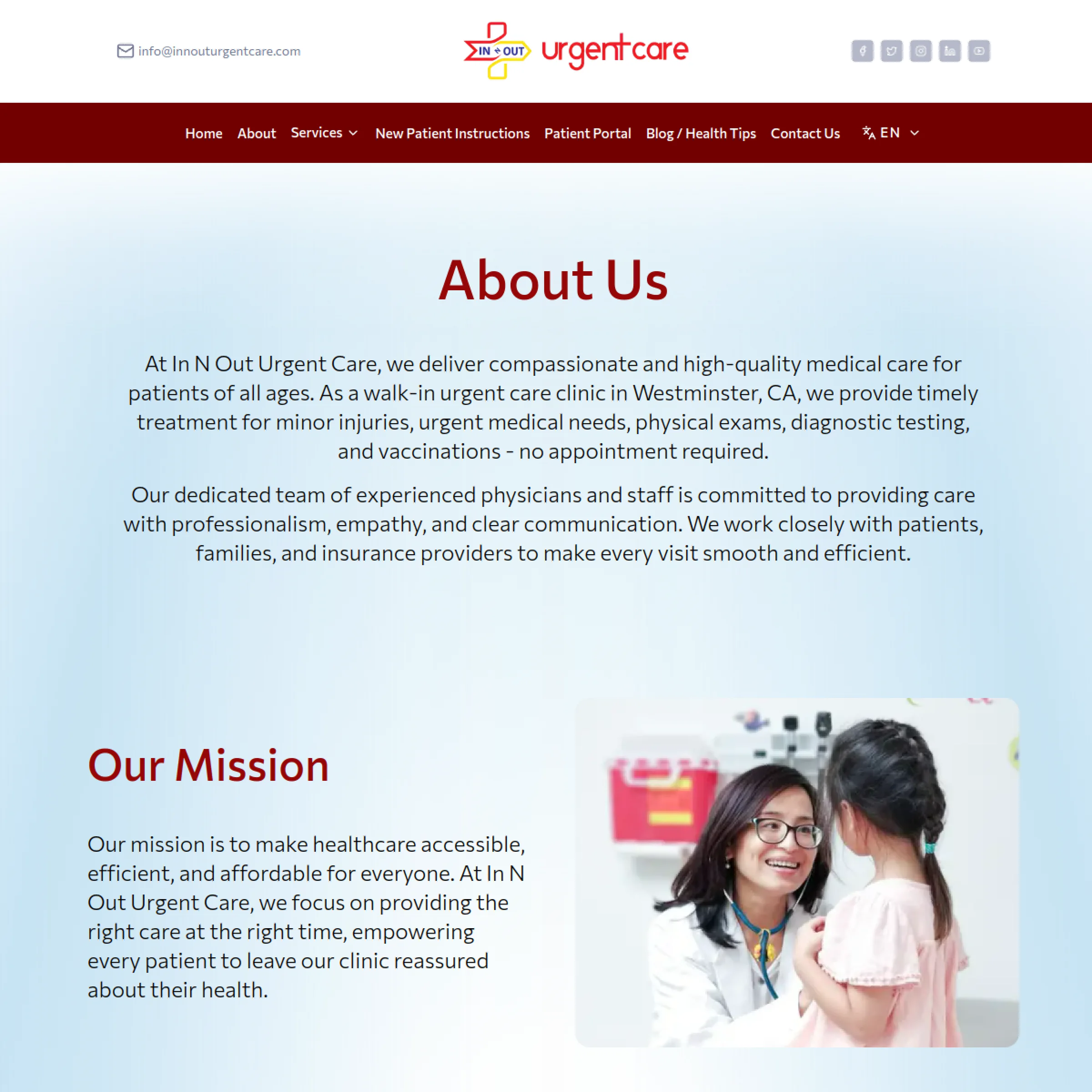 Câu chuyện phòng khám In N Out Urgent Care